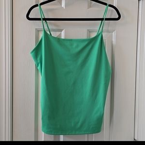 NINE WEST BRAND WOMEN'S GREEN CAMI WITH ADJUSTABLE SPAGHETTI STRAPS SIZE XL